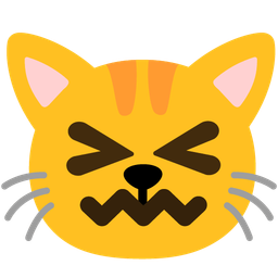 Cat face and Confounded face