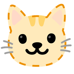 Cat face and Dotted line face