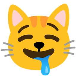Cat face and Drooling face
