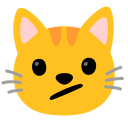 Cat face and Face with diagonal mouth