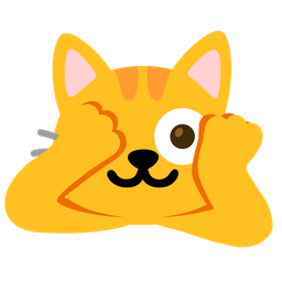 Cat face and Face with peeking eye