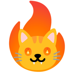 Cat face and Fire