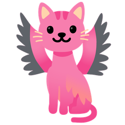 Cat face and Flamingo