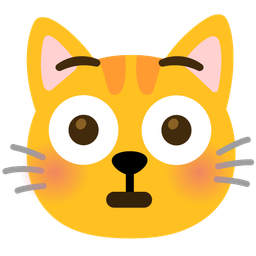 Cat face and Flushed face