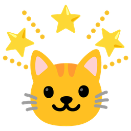 Cat face and Glowing star