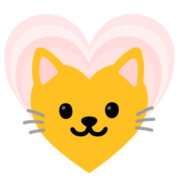 Cat face and Growing heart