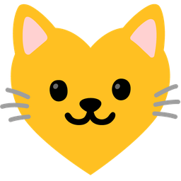 cat face and heart suit