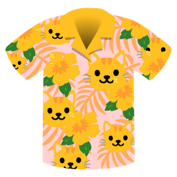 cat face and hibiscus