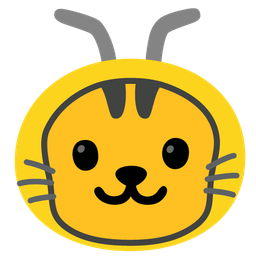 Cat face and Honeybee