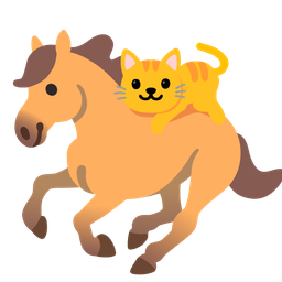 Cat face and Horse