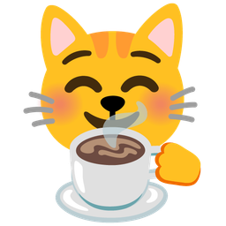 Cat face and Hot beverage