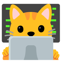 Cat face and Laptop