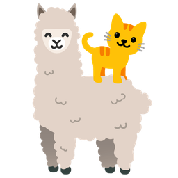 Cat face and Llama