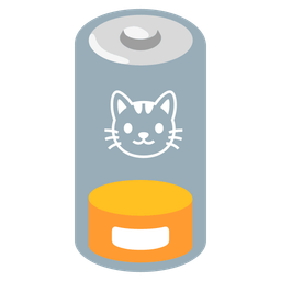 Cat face and Low battery