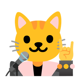 Cat face and Microphone