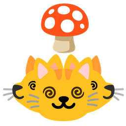 Cat face and Mushroom