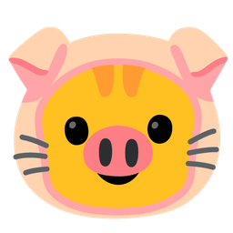 Cat face and Pig face