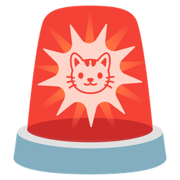 Cat face and Police car light