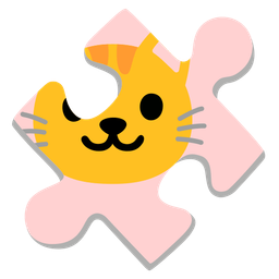 Cat face and Puzzle piece