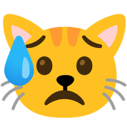 Cat face and Sad but relieved face