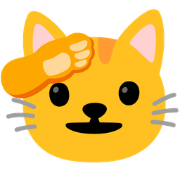 Cat face and Saluting face