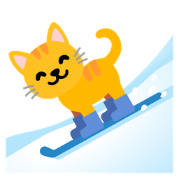 Cat face and Skis