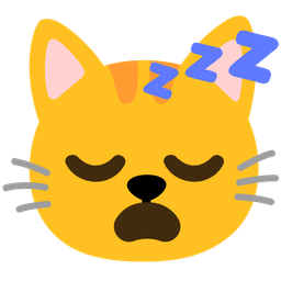 Cat face and Sleeping face