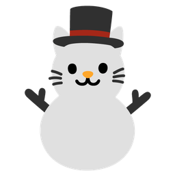 Cat face and Snowman without snow