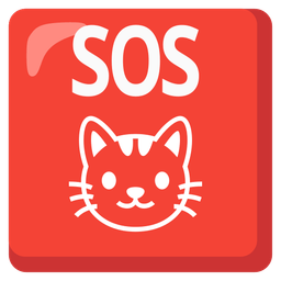Cat face and SOS button