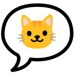 Cat face and Speech balloon