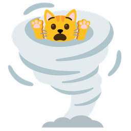 Cat face and Tornado