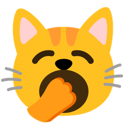 Cat face and Yawning face