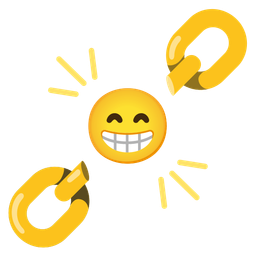 Chains and Beaming face with smiling eyes