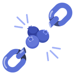 chains and blueberries