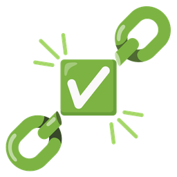 chains and check mark button