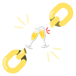 chains and clinking glasses