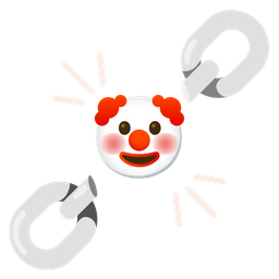 chains and clown face