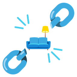 chains and couch and lamp