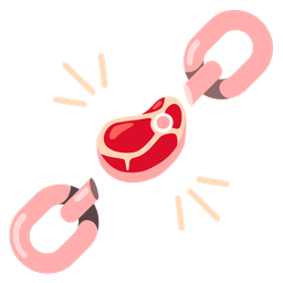 chains and cut of meat