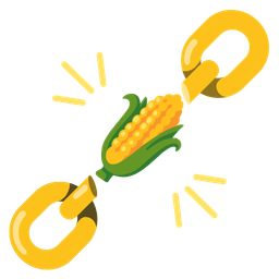 chains and ear of corn