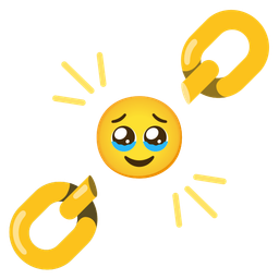 chains and face holding back tears