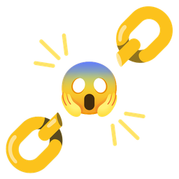 chains and face screaming in fear