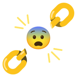 chains and fearful face