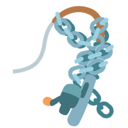 chains and fishing pole