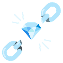 chains and gem stone