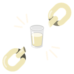 chains and glass of milk