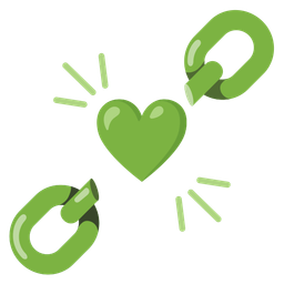 chains and green heart