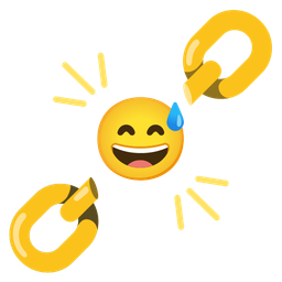 Chains and Grinning face with sweat