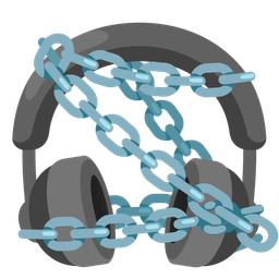 chains and headphone