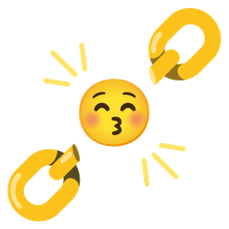 Chains and Kissing face with closed eyes